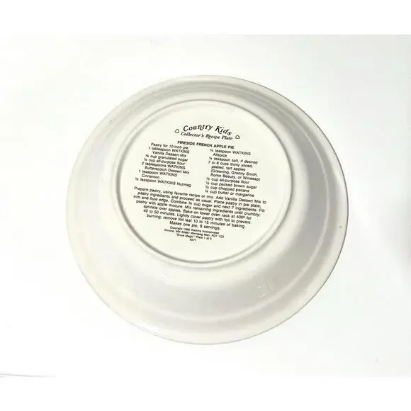 Watkins Country Kids Pie Baking Dish 1989 "Snow Magic” Pie Dish - Picture 3 of 6